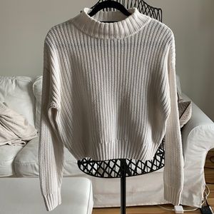 White long-sleeve wool-style shirt